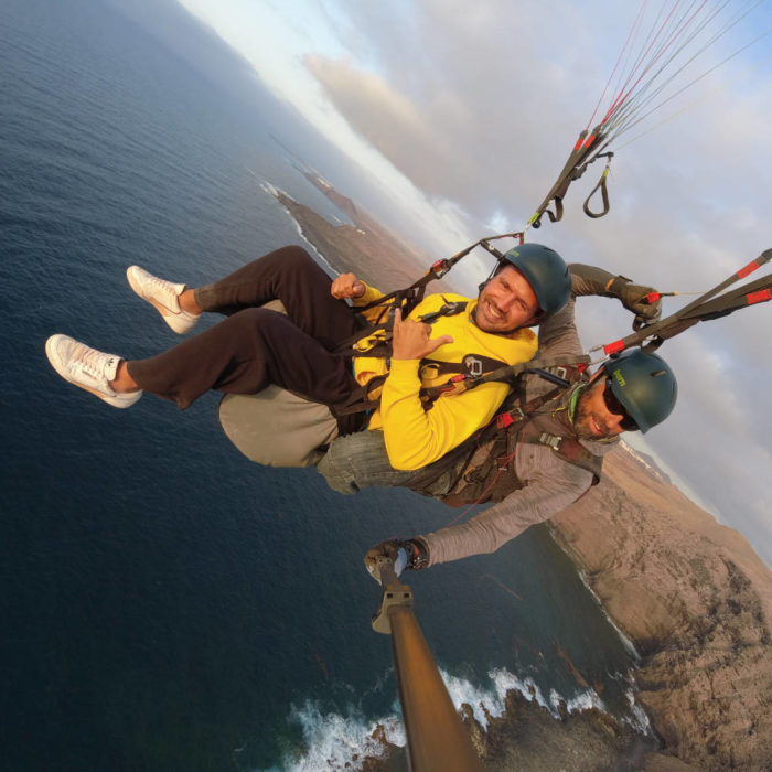 paragliding lanzarote tandem flight