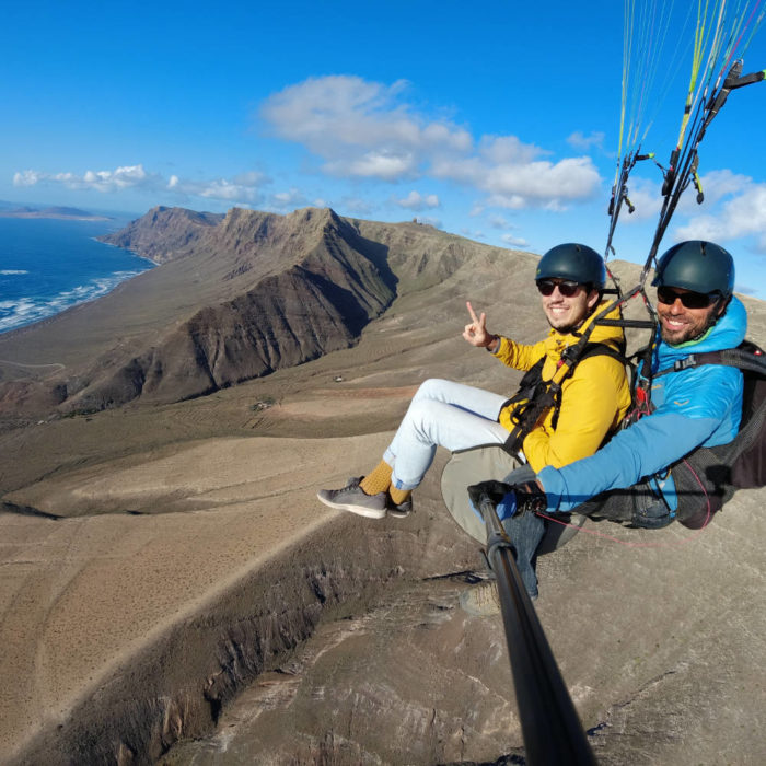 paragliding lanzarote fun tandem flight