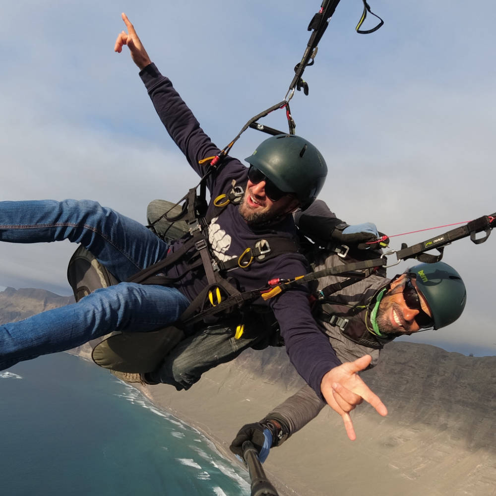 paragliding lanzarote rollercoaster flight