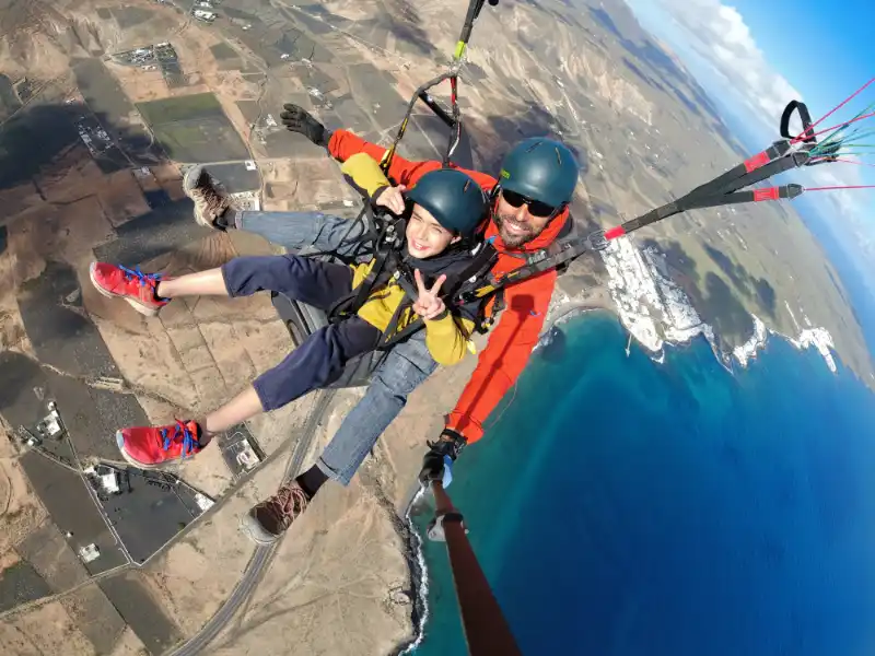 paragliding lanzarote tandem flight