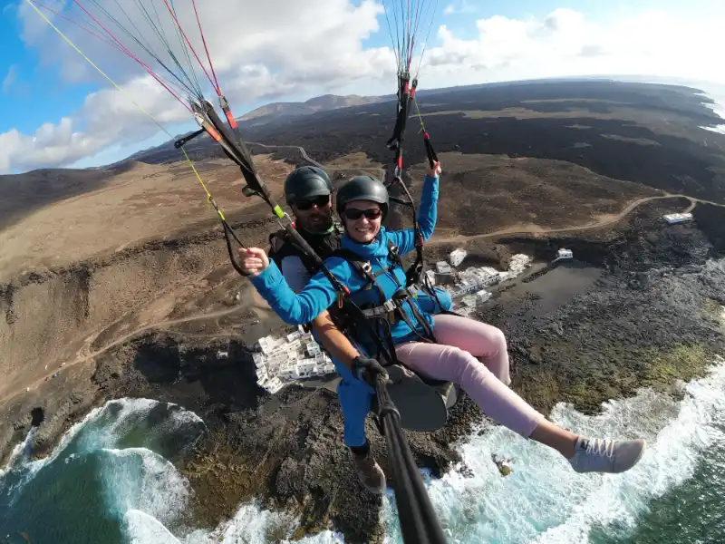 paragliding lanzarote tandem flight