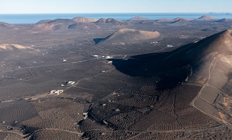 La Geria Lanzarote from paragliding