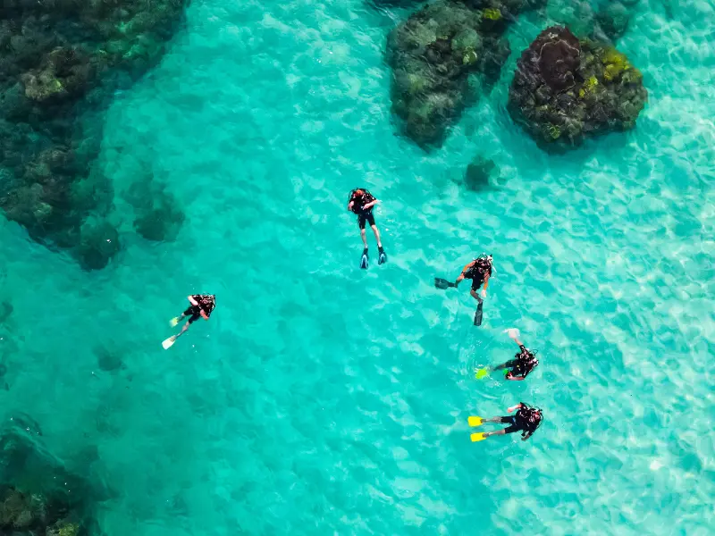 scuba diving cristal water