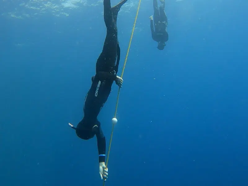 freediving lanzarote rope